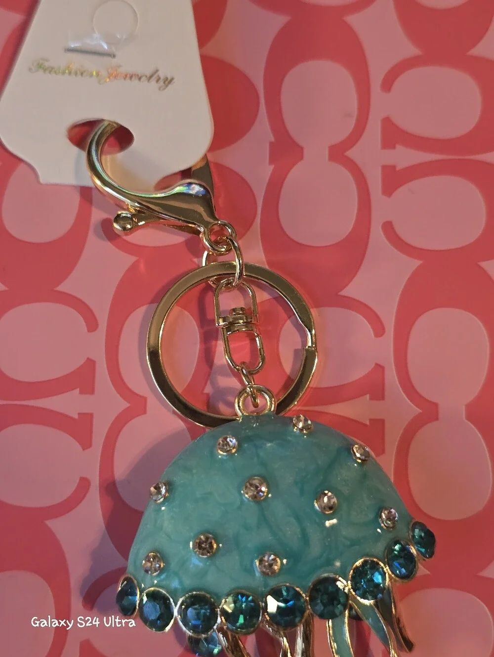 Beautiful Jellyfish Bag Charm/ Keychain NEW